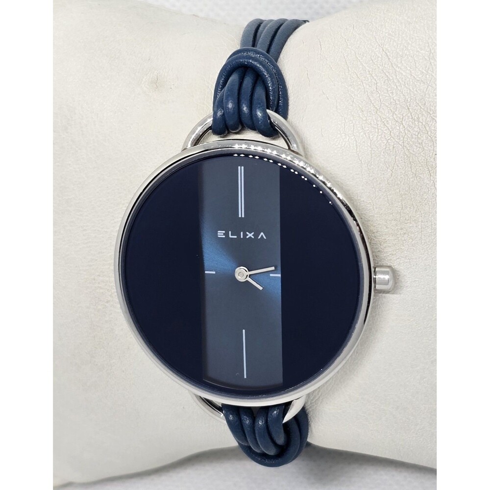 Women's ELIXA Finesse Blue Dial Multi Leather Rope Band Watch 13 - Picture 2 of 9